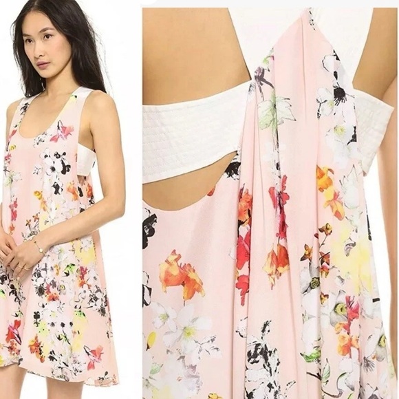 Club Monaco Rosan Floral Silk Tent Summer Dress - Picture 15 of 15